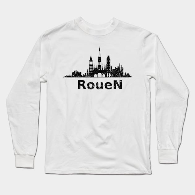 Rouen City - World Cities Series by 9BH Long Sleeve T-Shirt by JD by BN18 